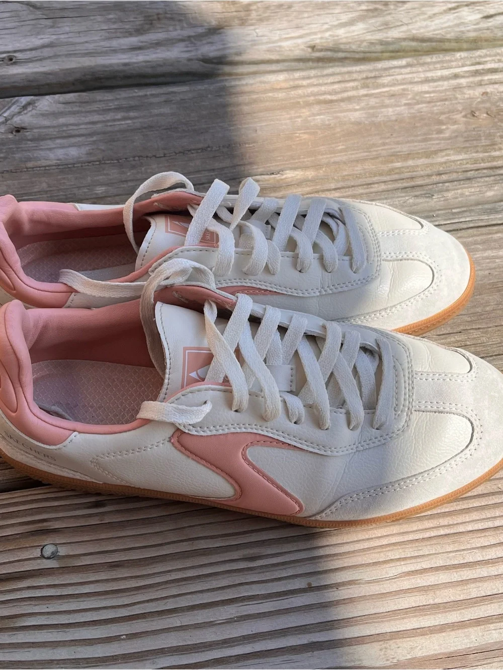 SKECHERS Hotshot Kickoff Court & Classic Sneakers Size 9 White Pink Profile - Picture 11 of 16